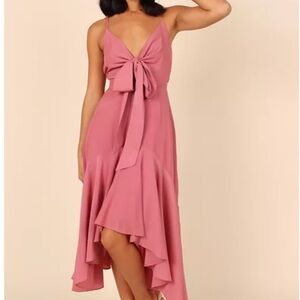 Petal And Pup Mariana High Low Dress XS Rose Pink Coquette Romantic Resortwear